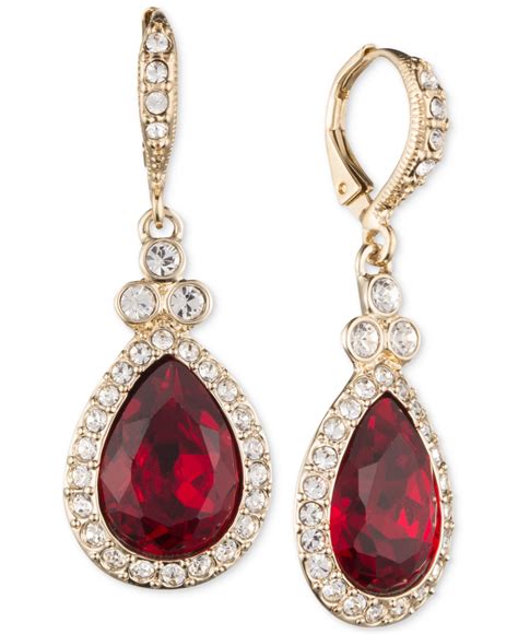 givenchy red teardrop chandelier earrings|dillard's givenchy earrings.